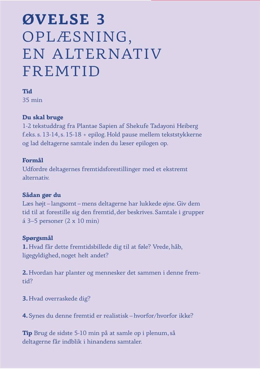 Et billede, der beskriver øvelse 3 i forløbet