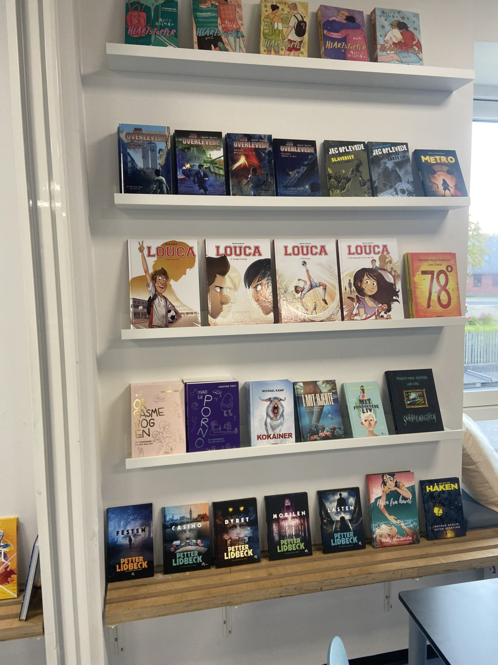 Billede af udstilling af bøger