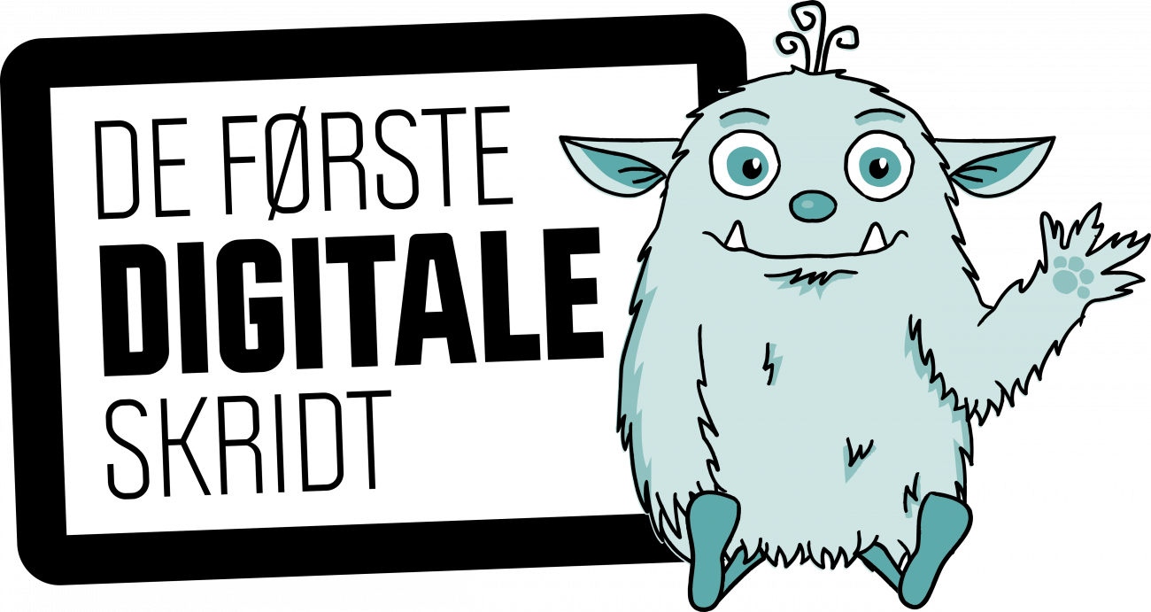 Logo for De første digitale skridt