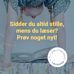Billede af pige der læser og står på hænder