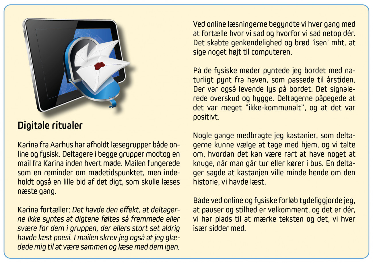 Billede af et brev der kommer ud af computer