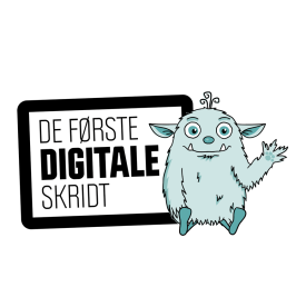 Logo for De første digitale skridt